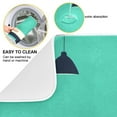 thumbnail image 3 of Yayeee Dish Drying Mat for Kitchen Counter Ultra Absorbent Easy Clean Pad 18x16", Green Cat, 3 of 7