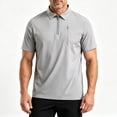thumbnail image 6 of hoksml Men's Quick Dry Half Zip Collared Shirts, Short Sleeve Outdoor Golf Tops with Water Resistant Zipper Chest Pocket for Travel Daily Wear, 6 of 6