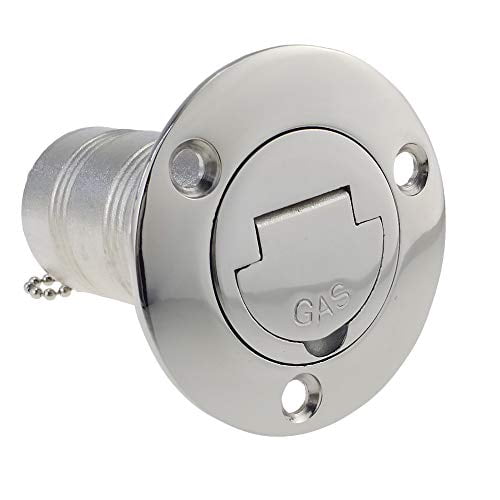 NRC&XRC Remplisseur/remplisseur de Pont à Gaz pour Bateau 1-1/2 Pouces(38mm) avec Bouchon Sans Clé Matériel en Acier Inoxydable 316 pour Bateau Yacht Caravane