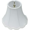 thumbnail image 2 of Off White Silk 8 Inch Scalloped Clip On Lamp Shade, 2 of 5