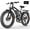 Black - Front Suspension, variant on Electric Bike for Adults, 5000w Peak 45MPH, 52V 25Ah 100 Miles Ebike, 26" Fat Tire Electric Bicycles for All Terrain, Electric Mountain E-Bike UL2849