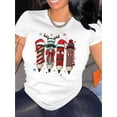 thumbnail image 1 of Camiseta De Manga Corta Con Cuello Redondo Para Mujer, Camisetas De Verano Para Uso Diario Y ViajesCreative Christmas Pencil Pattern Printed Women'S Trendy Round Neck Short Sleeve, Simple Casual Spo, 1 of 7
