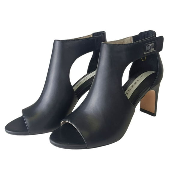 MATT BERNSON Women's Leather Lyra Pump, Black, 8