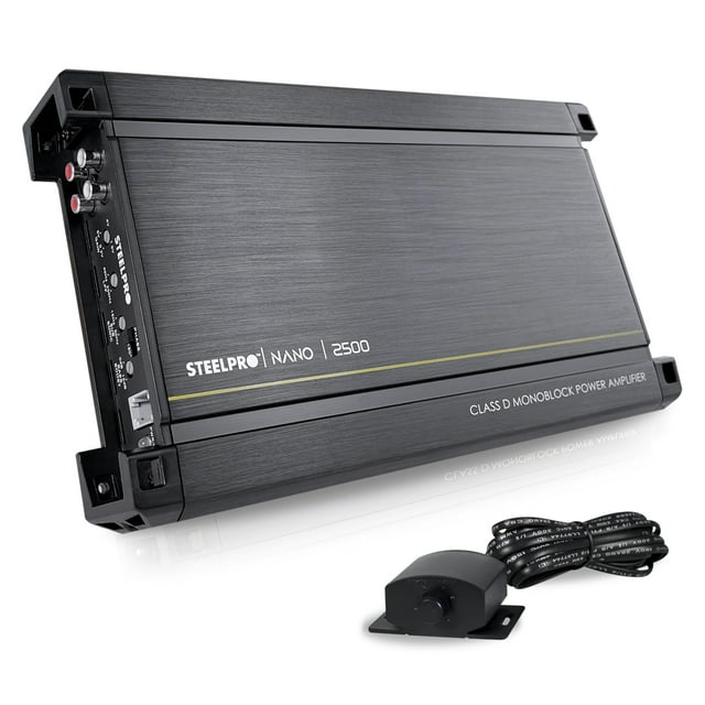 Amplificador para Carros Steelpro Nano 2500 Clase D 2 Canales 2500W Negro