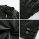 thumbnail image 4 of Chaqueta de cuero para mujer, chaqueta de motorista corta, cuello alto, cremallera, chaqueta de cuero, chaqueta de entretiempo para otoño y primavera, 4 of 6