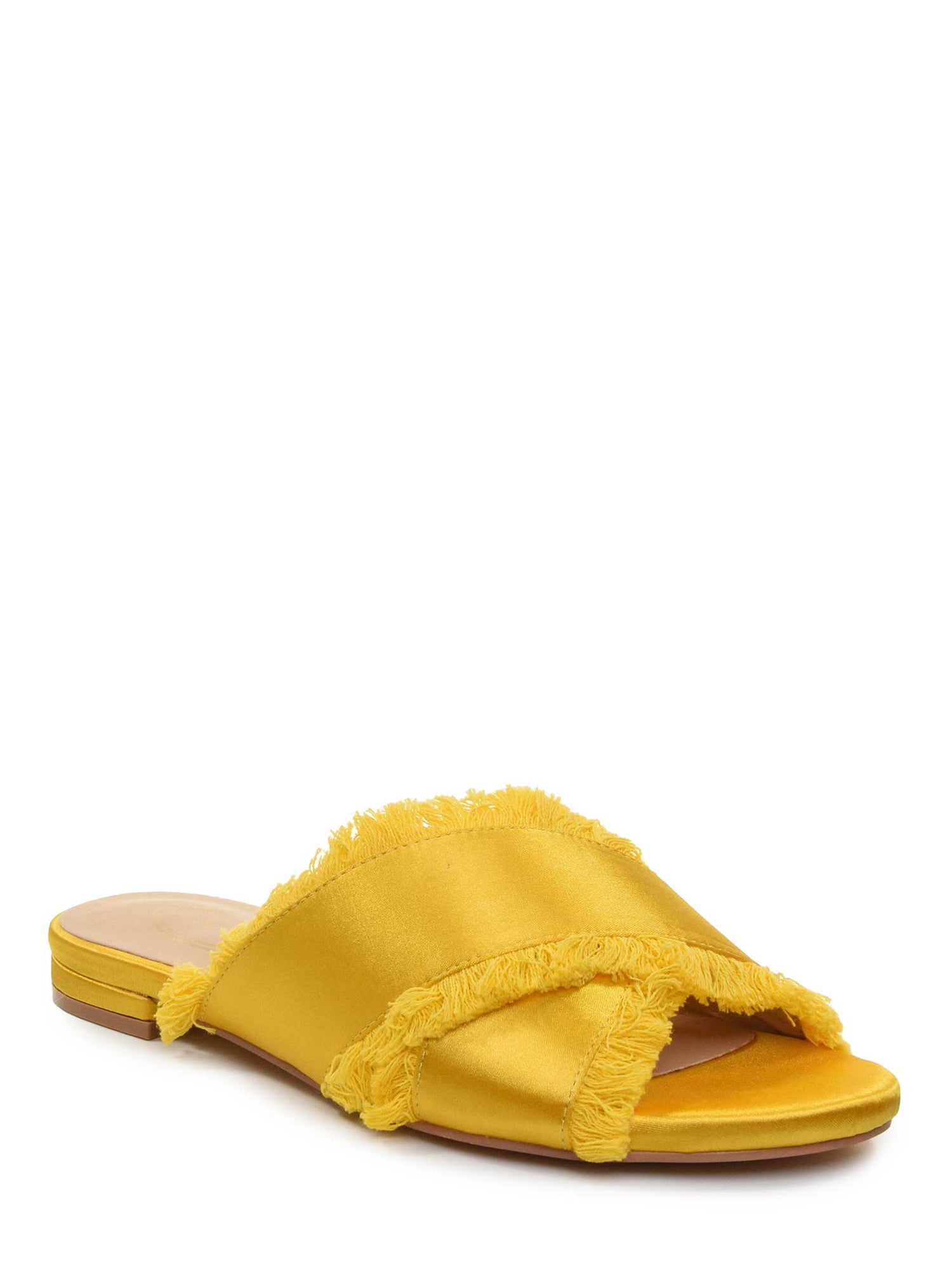 yellow fringe sandals