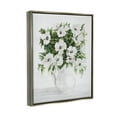 thumbnail image 3 of Stupell Industries Blooming White Flowers Still Life Vase Painting Luster Gray Floating Framed Canvas Print Wall Art, Design by Cindy Jacobs, 3 of 6