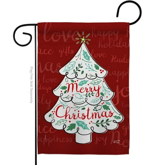 Angeleno Heritage G135310-BO 13 x 18.5 in. The Christmas Tree Garden Flag with Winter Double-Sided Decorative Vertical Flags House Decoration Banner Yard Gift