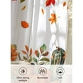 thumbnail image 6 of Fall Sheer Curtains 54 inches Long, Plant Maple Leaf Deciduous Pumpkin Sunflower Light Filtering Sheer Window Curtains Rod Pocket Voile Drapes for Bedroom Living Room, 52"W x 54"L 2 Panels, 6 of 7