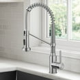 thumbnail image 2 of KRAUS Bolden Commercial Style 2-Function Single Handle Pull Down Kitchen Faucet in Stainless Steel, 2 of 8