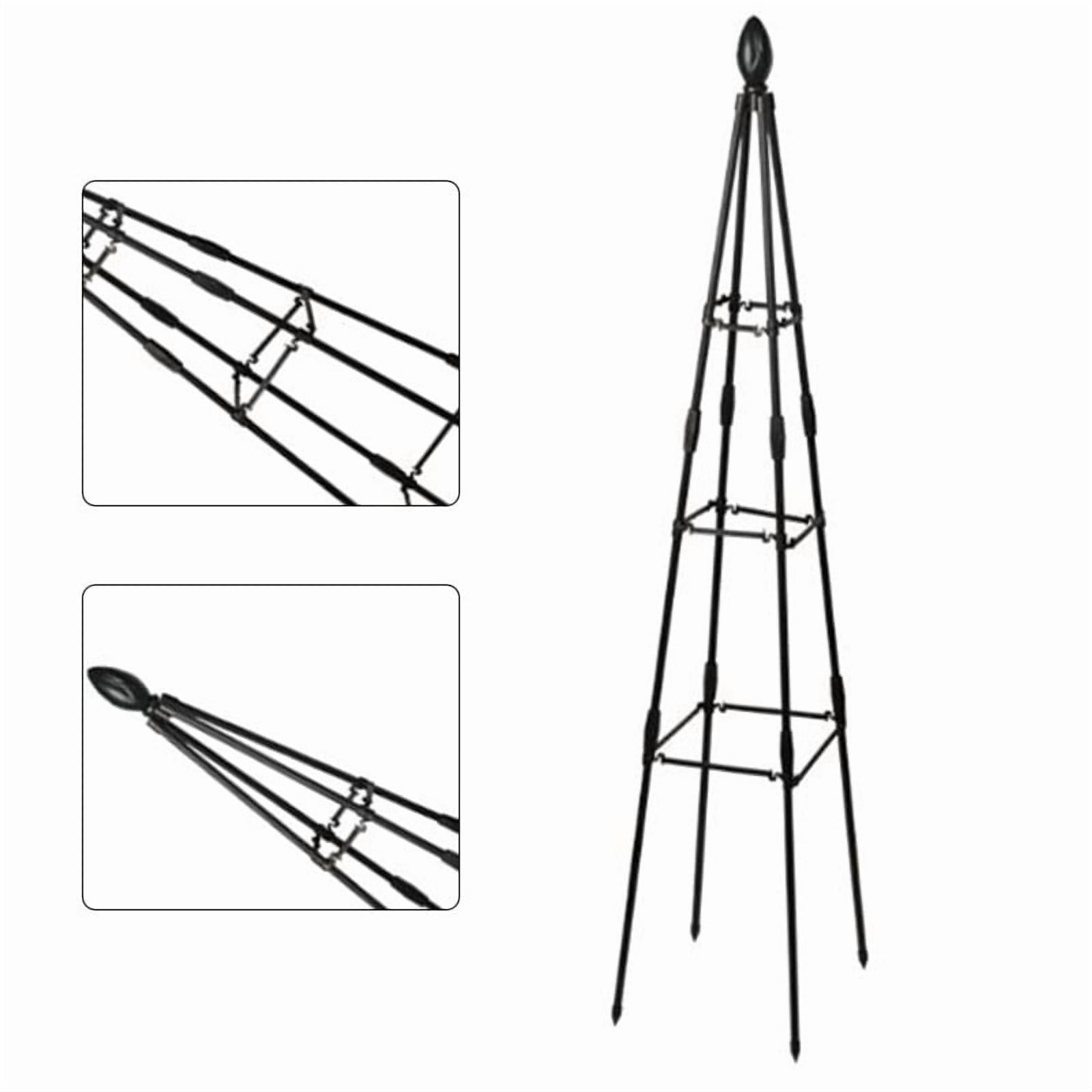 RANME Garden Climbing Plant Bracket Flower Plant Support Bracket Black Height 160Cm