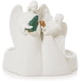 thumbnail image 3 of Yankee Candle White Christmas Large Classic Jar Candle with a White Angels Porcelain Holiday Large Jar Candle Holder 2pc Set, 3 of 4