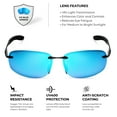 thumbnail image 3 of Xagger Polarized Rimless Driving Sunglasses for Men Metal Frame Anti-Glare UV400 Protection Sun Glasses, 3 of 6