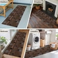 thumbnail image 5 of Japanese Style 2'x6' Runner Rugs for Hallway Kitchen Bedside Non Slip Washable, Farmhouse Brown Cat House Trees Flowers Entryway Rug Runners with Rubber Backing, Long Carpet Runner for Laundry Room, 5 of 8