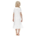 thumbnail image 3 of TOOYOU Girls Sleepwear 2 Pack Pajamas Nightdress Princess Style Pure Cotton Children'S Thin Princess Short Sleeve Lace Home Dress Sweet Girl Comfort Fit Summer Pyjamas Size 9-10 Years White, 3 of 8