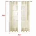 thumbnail image 2 of Coofit Sheer Curtain Solid Color All-match Translucent Window Gauze Window Panel, 2 of 10