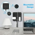 thumbnail image 6 of Surge Protector Power Strip 15 ft Cord, Long Power Strip with 4 Widely Outlets, Thin Extension Cord with 3 USB Ports(1 USB C Port), Slim Desk Charging Station, Black(2 Pack), 6 of 6