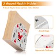 thumbnail image 5 of Yayeee Napkin Holder for Table Set of 2 Kitchen Paper Tissue Organization, Gray Christmas Santa, 5 of 8