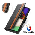 thumbnail image 3 of SaniMore Magnetic Clasp Wallet Case for Samsung Galaxy A14 5G with Cash & Card Slots, RFID Blocking Soft TPU + PU Leather Shockproof Protective Cover with Folio Flip Kickstand Shell, Black, 3 of 9