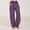 Purple, variant on Hvot&aat Wide Leg Cotton Linen Casual Pants for Women 2025 Summer Smocked High Waisted Palazzo Beach Pants with Pockets