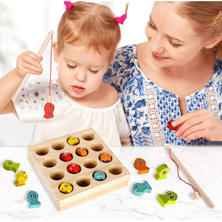 TOP BRIGHT Fishing Game for Kids, Gift for Two Year Old Boys Girls,  Magnetic Fishing Toys for 2 Year Old