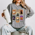 thumbnail image 5 of Coquette Halloween Stamps - Women's Lightweight Garment Dyed Sweatshirt, 5 of 17