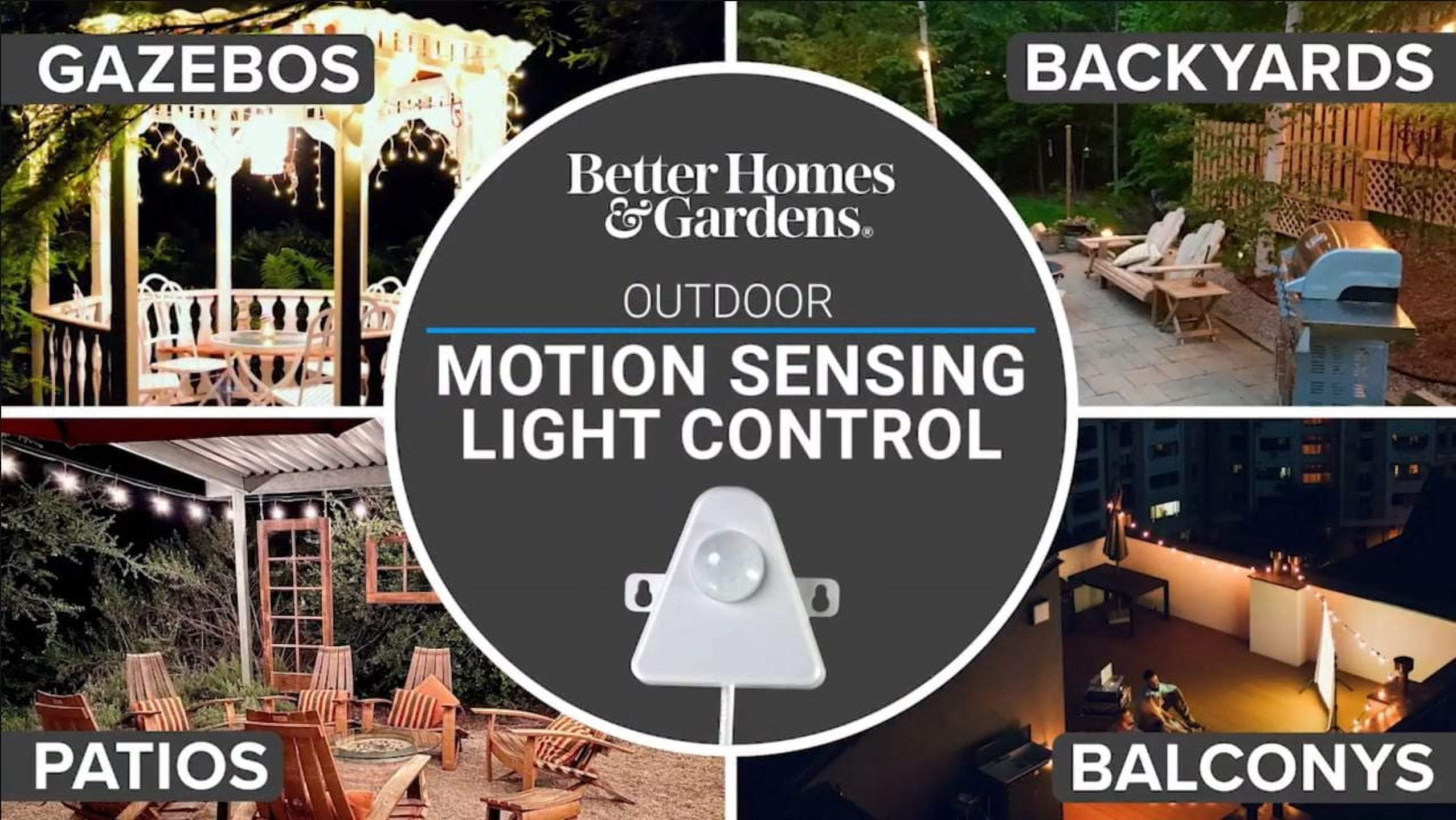 (2 pack) Better Homes & Gardens 4 in. Motion Sensing Light Control for LED/Incandescent Lights