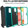 thumbnail image 2 of for Samsung Galaxy A32 5G Case Triple Layer Shockproof Drop Proof Heavy Duty Full Body Rugged Protection Phone Case Cover for Samsung Galaxy A32 5G 6.5 (Black+Belt Clip), 2 of 5