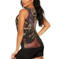 thumbnail image 3 of Fuzoiu Eerie Skull Holding Another Print Women's Workout Tank Top,Athletic Racerback Sports Tank,Tops Sleeveless Running Loose Fit Yoga Tops,Active Shirts for Yoga, Running, and Gym-XX-Large, 3 of 7