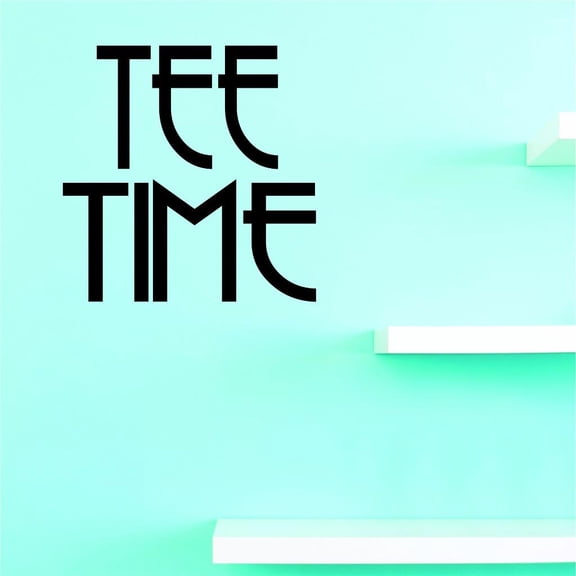 Custom Decals Tee Time Wall Art Size: 12 X 12 Inches Color: Black