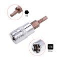 thumbnail image 3 of Uxcell 1/4" Drive x 3mm Zócalo de Broca Hexagonal Métrico Estándar, Paquete de 5 de Acero S2 y Cr-V, 3 of 5