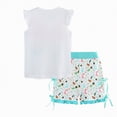 thumbnail image 6 of TOWED22 Infant Girls Clothes 2pcs Lovely Sets Sleeveless Tank Top Shirts and Shorts Sweet Outfits Toddler Summer Cotton Clothing(White,6-7 Y), 6 of 7