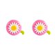 thumbnail image 3 of Greeniant Timbre de bicicleta Alarmante Anillo de bicicleta Forma de flor Timbre decorativo para manillar de bicicleta, rosa y verde rosado verde 2piezas Greeniant CBP022117, 3 of 6