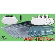 Three Source Integratable 6 inchs Amplified In Ceiling Speakers with Transformer Four Speaker Package