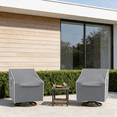 thumbnail image 6 of Patio Swivel Chair Covers 2 Pack, Waterproof & Heavy Duty Chair Covers for Outdoor Furniture, 37.5"Wx39"Dx38.5"H,Gray, 6 of 6