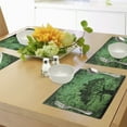 thumbnail image 4 of Ambesonne Green Place Mats Set of 4, Modern City Buildings, Standard Size, Green, 4 of 6