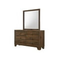 thumbnail image 2 of Traditional Brown Cherry Panel Bed Dresser Mirror Nightstand Set 4Pc King Size Bedroom Set, 2 of 4
