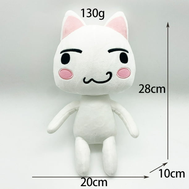 Botu personalizado Kawaii Toro Inoue, muñecos de peluche de gato, regalos de Navidad suaves, figura de anime, gato blanco y negro, peluche de Toro Inoue