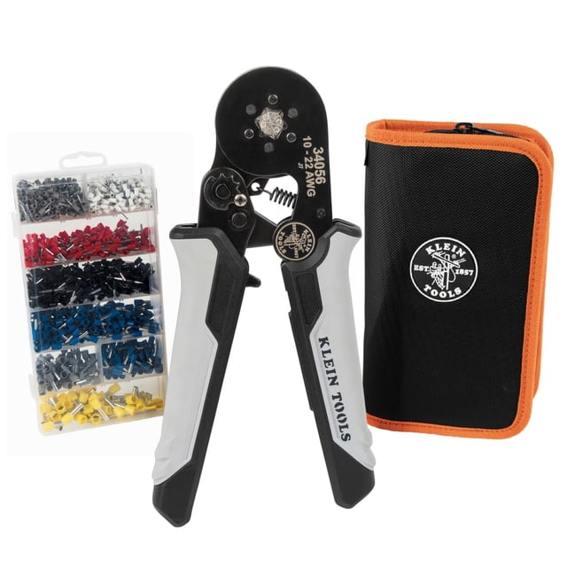 Kit de herramienta de crimpado Klein Tools 34061 con 1200 terminales