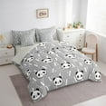 thumbnail image 3 of jejeloiu Cute Animal 7-Piece Twin Bedding Sets,Kawaii Zoo Panda Bedding Comforter Set,Gray White Black Sheet Sets For Kids,Microfiber Bedroom Decor Reversible, 3 of 8