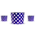 thumbnail image 2 of [50 Count] Purple Paper Ice Cream Cups - 16 oz Polka Dot Disposable Bowls - Comes in Many Colors - Frozen Dessert Supplies, 2 of 6