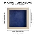 thumbnail image 4 of 6x6 Shadow Box Frame White Washed Wood | With a 3/4" Usable Display Depth | Includes a Navy Blue, 4 of 6