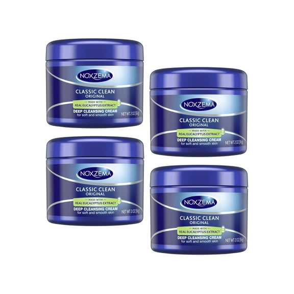 4 Pack Noxzema Classic Clean Original Deep Cleansing Creams, Travel Size, 2oz Each