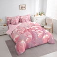thumbnail image 3 of Feelyou Princess Bowknot Balloon Twin Bedding Sets 7pcs, Pink Fashion Party Comforter Set, 3 of 8