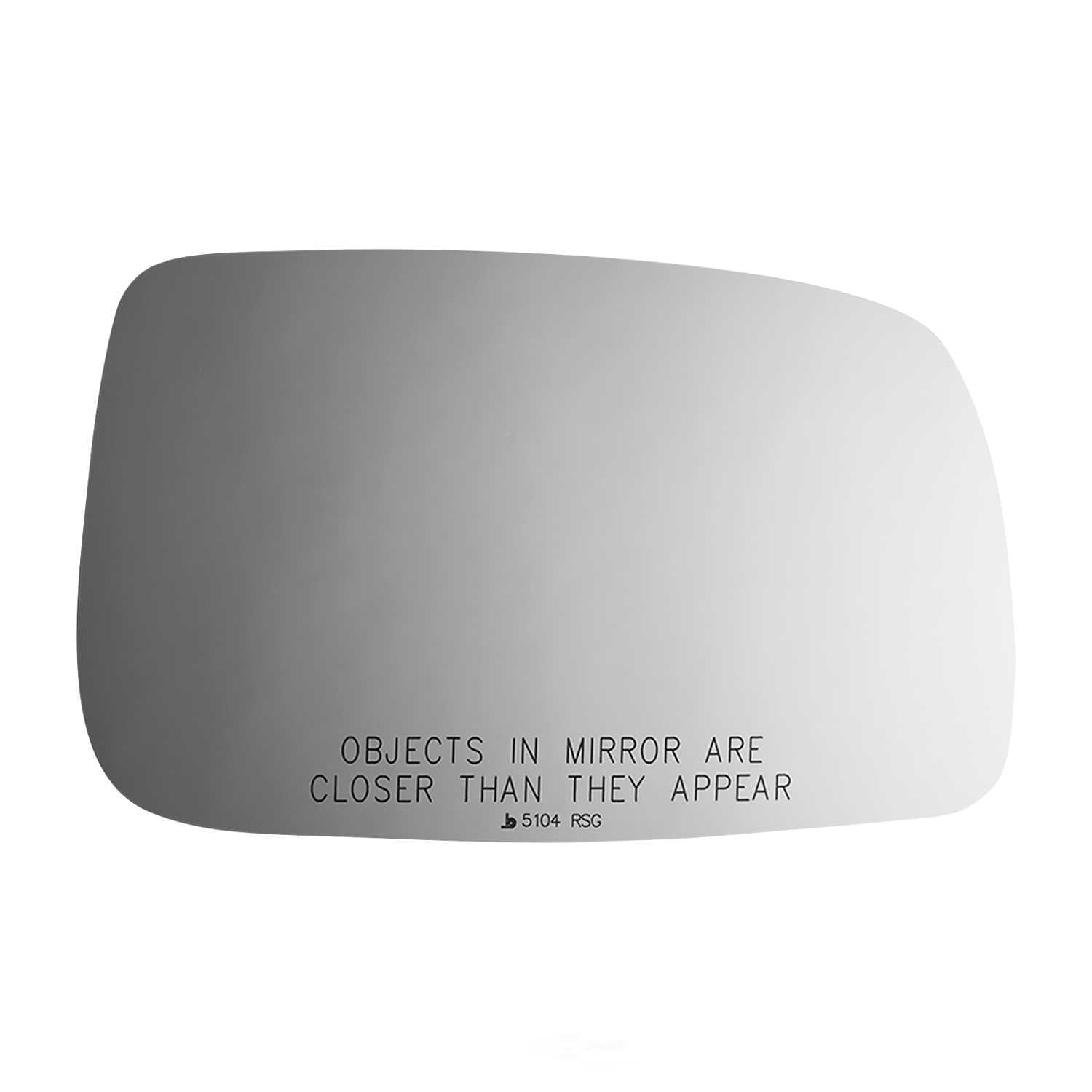 Burco Side View Mirror Replacement Glass with Motor Mount Plate - Clear Glass - 5104RSG