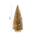 thumbnail image 3 of LSLJS Desktop Christmas Tree Ornaments, Christmas Decorations, 9.8 inch Mini Gold Christmas Tree with Wooden Base and Decorative Ball, Xmas Tabletop Scene Layout Christmas Gifts for Office Party, 3 of 6