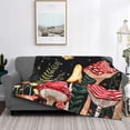thumbnail image 6 of Throw Blanket for Couch Sofa and Bed, Mushroom Night Sky Moon Soft Plush Throw Blanket, Fuzzy Cuteness Comfy Warm Washable Flannel Blanket Throws for All Season, 6 of 8