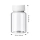 thumbnail image 5 of BRIGHTFUFU 10 Unids 80 ml PET Pastillas de Contenedor de Pastillas Medicina Química Tableta Holder Píldora Dispensador con Tapa Blanca, 5 of 7