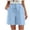 Light Blue, variant on Wide Leg Shorts Denim Women's Wide Leg Shorts Fashion Comfy Drawstring Elastic Waist Loose Shorts Lightweight Faux Linen Shorts with Pockets ,Red,S