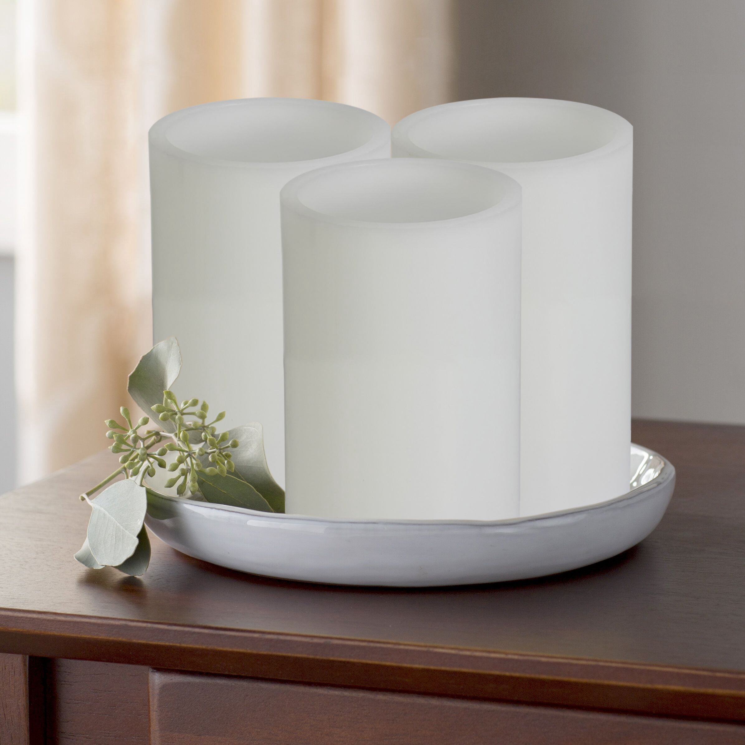 (3-pack) Mainstays 3x6 Inch Flameless LED Pillar Candles, White